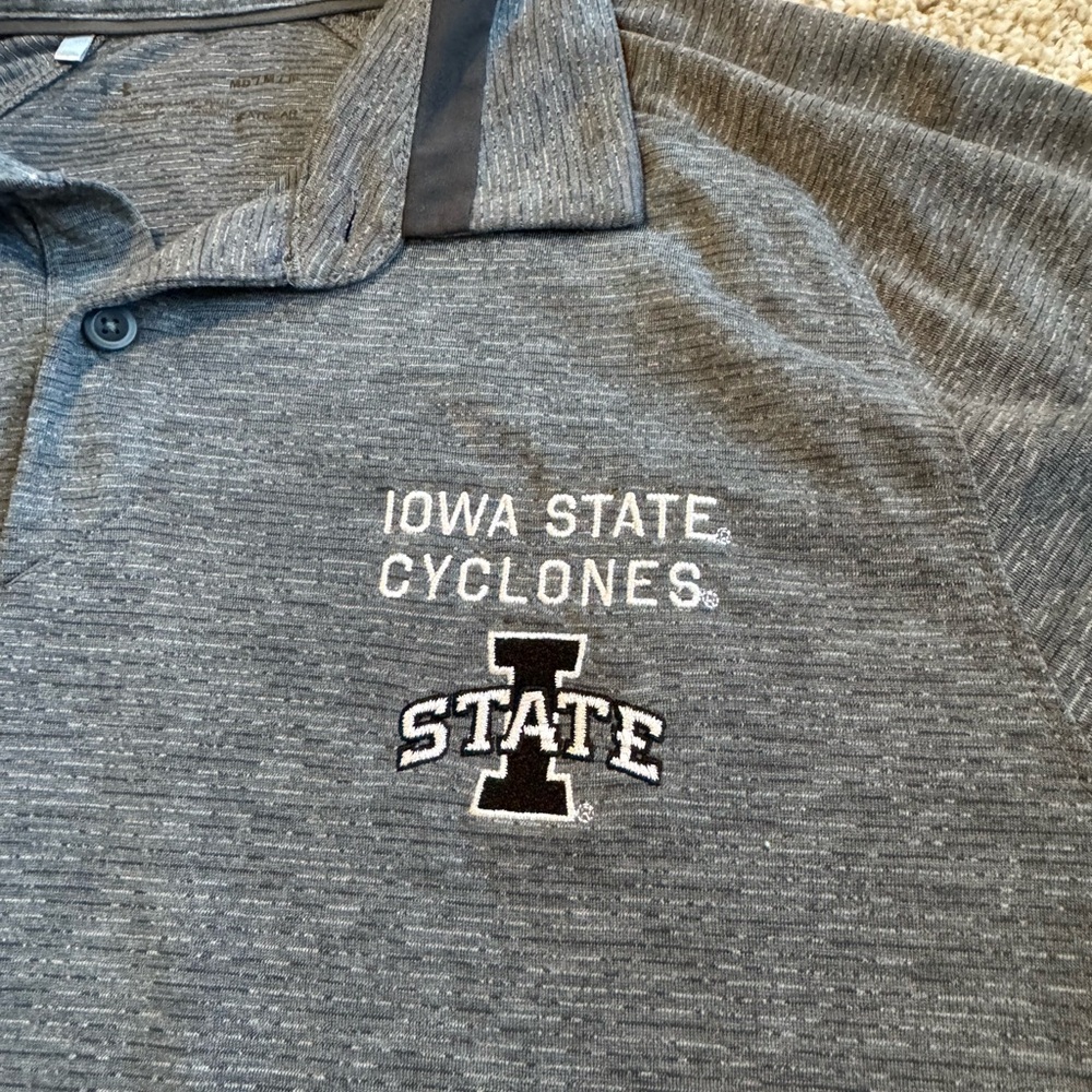 Men’s Under Armour Iowa State Cyclones Polo | Medium | Dark Heathered Gray